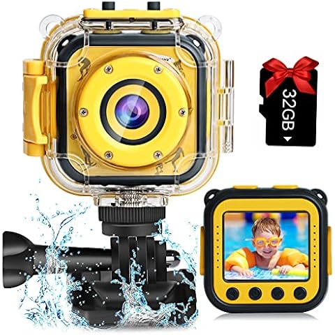 PROGRACE Cámara de vídeo digital para niños resistente al agua Cover