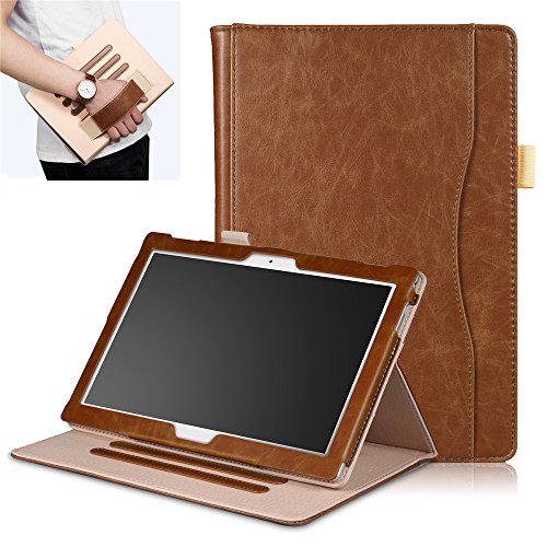 Luffytops Lenovo Tab E10 TB-X104F Case, for Lenovo Moto tab/Tab 4 10 TB-X304F / Tab 4 10 Plus/Tab 4 10.1 TB-X804F X704F Case with Auto Wake/Sleep Stand Folio Cover (Coffee)
