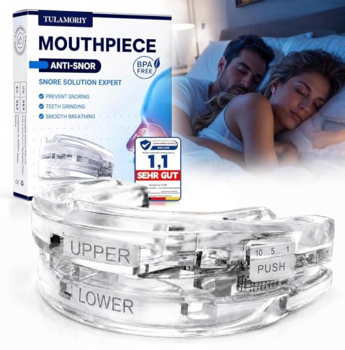 Peutpy Férula Antironquidos,Dispositivos Anti Ronquidos BPA Free,Aliviar Los Ronquidos, Mejora efectiva del sueño, Fácil de Usar, Adecuado para Uso Diario, para Hombres y Mujeres