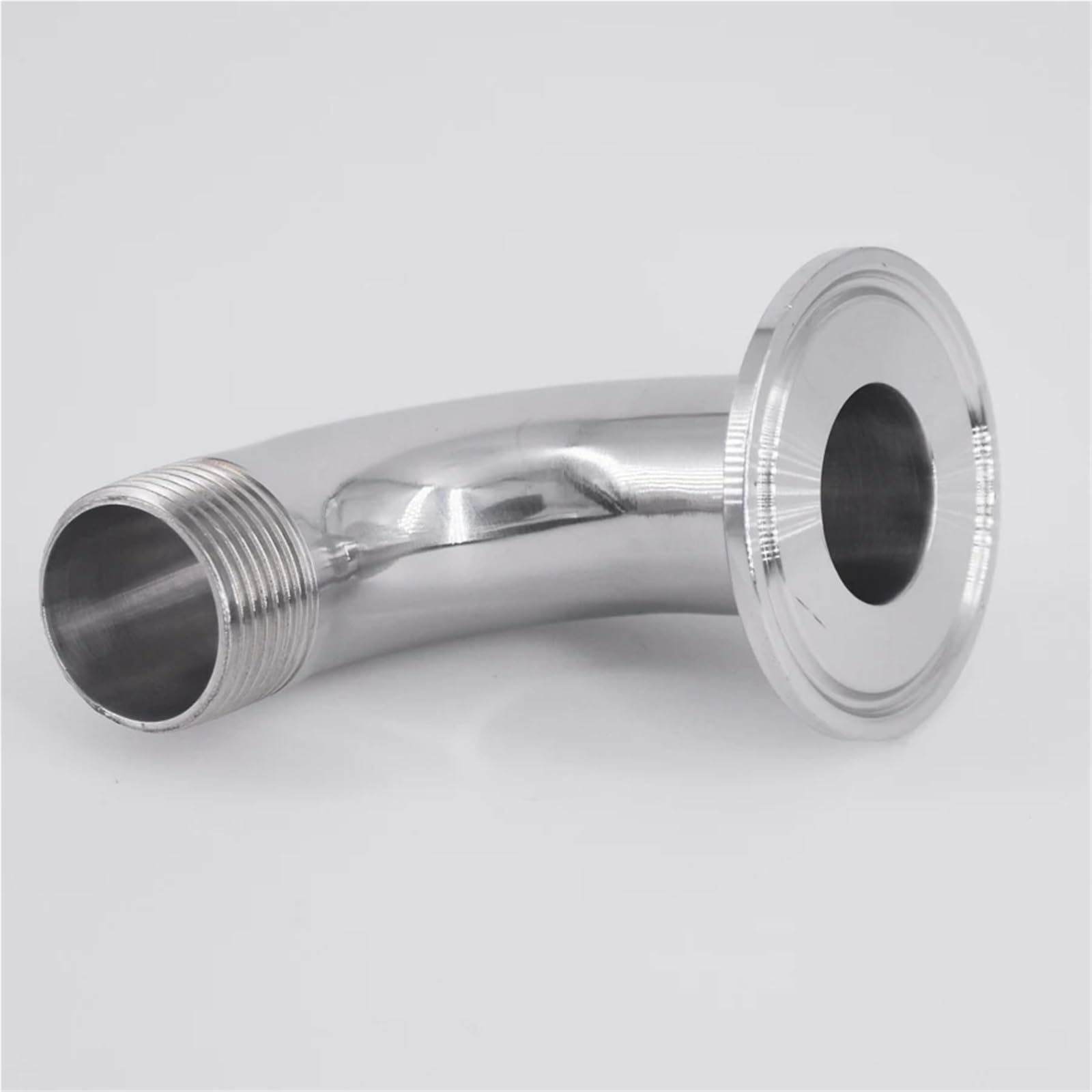 Codo de 90 grados con abrazadera triple de 1/2", 3/4", 1", 1-1/4", 2" BSPT macho x 1,5", 2", 2,5" SUS304, DN15, DN20, DN25, DN32, DN40, DN50(DN20 K50.5mm Female)