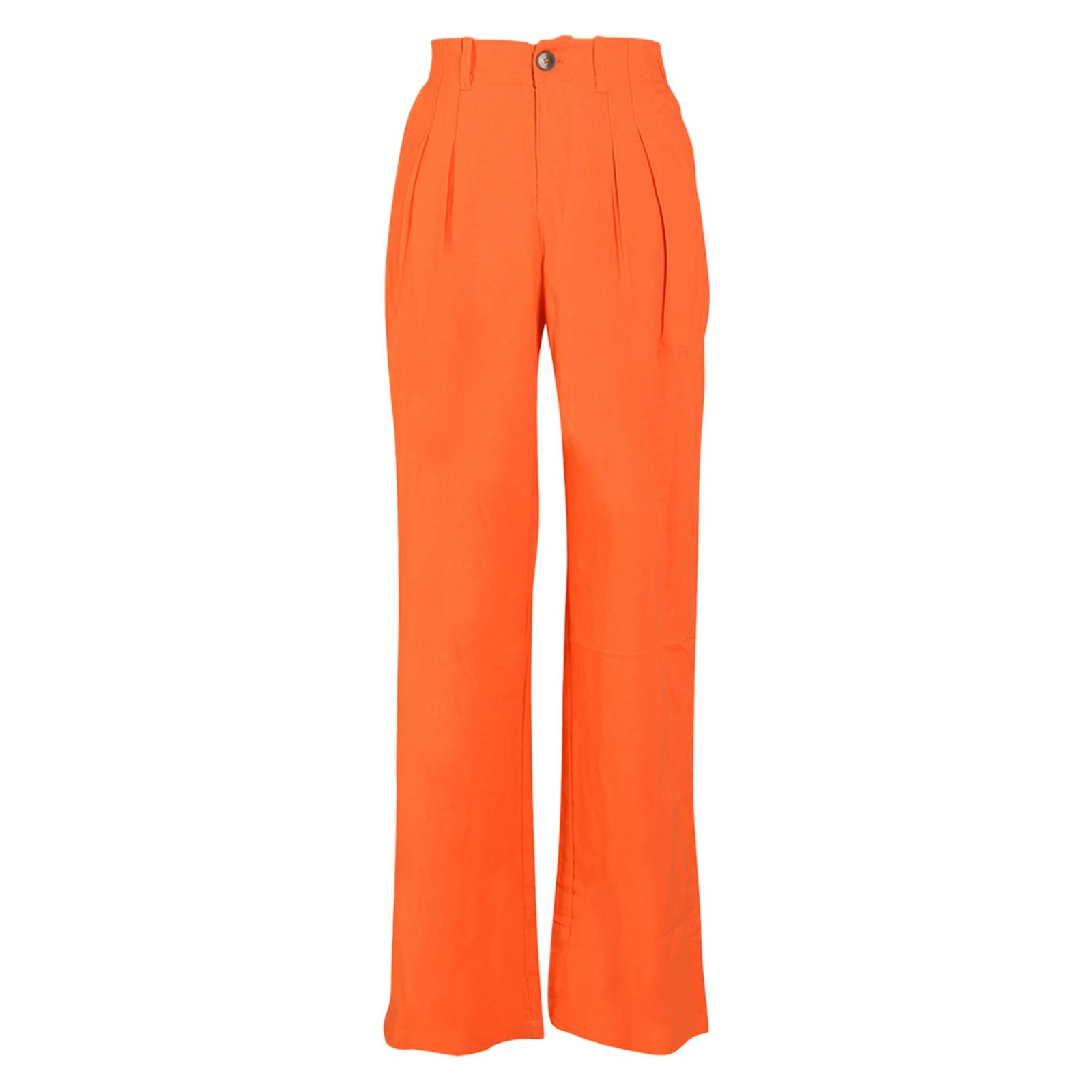 Leinenhose Damen Lang Arbeitshose Damen-Freizeithose aus Leinen Baumwolle, atmungsaktive Sommerhose mit geradem Bein, Baumwollhose