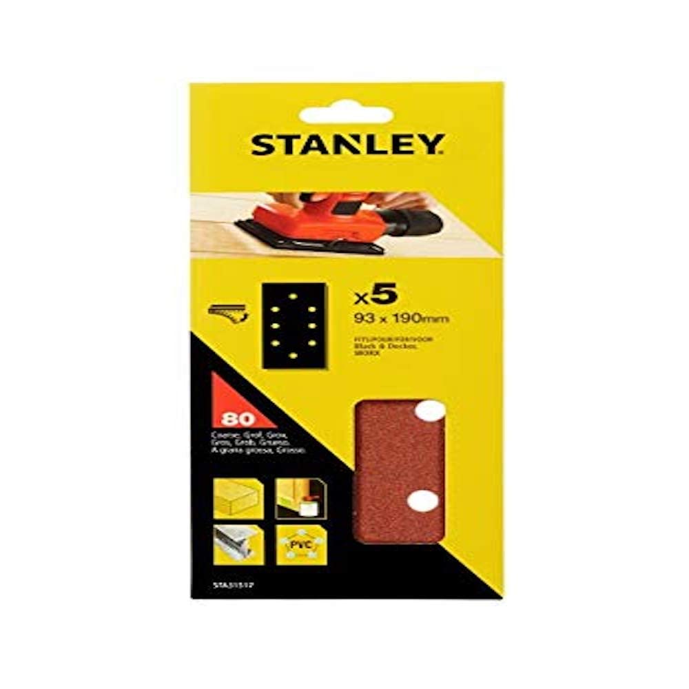 Stanley Red 5 Hojas De Lija Perforadas