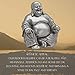 Bellaa 25761 Happy Laughing Buddha Hotei Feng Shui for Money Wealths Zen Chinese Buddhist Monk Budai Luck Happiness Budaishi Silver 6