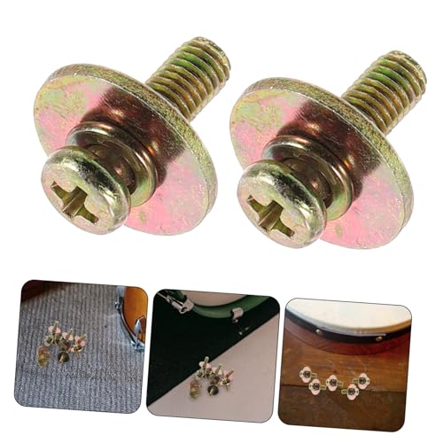 Parliky 20 Unidades Parafusos de tambor Acessórios de tambor Parafusos de montagem de tambor parafus