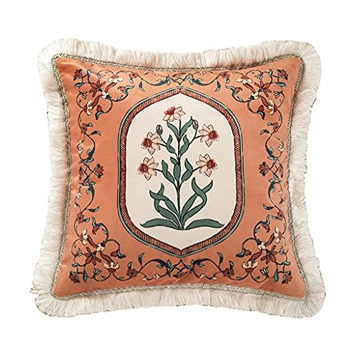 GELTDN Amerikansk Blomma Fransk Engelsk Kudde Vardagsrumsdekoration Soffa Ryggdyna Sängkuddfodral (Color : B, Size : 45cm*45cm)