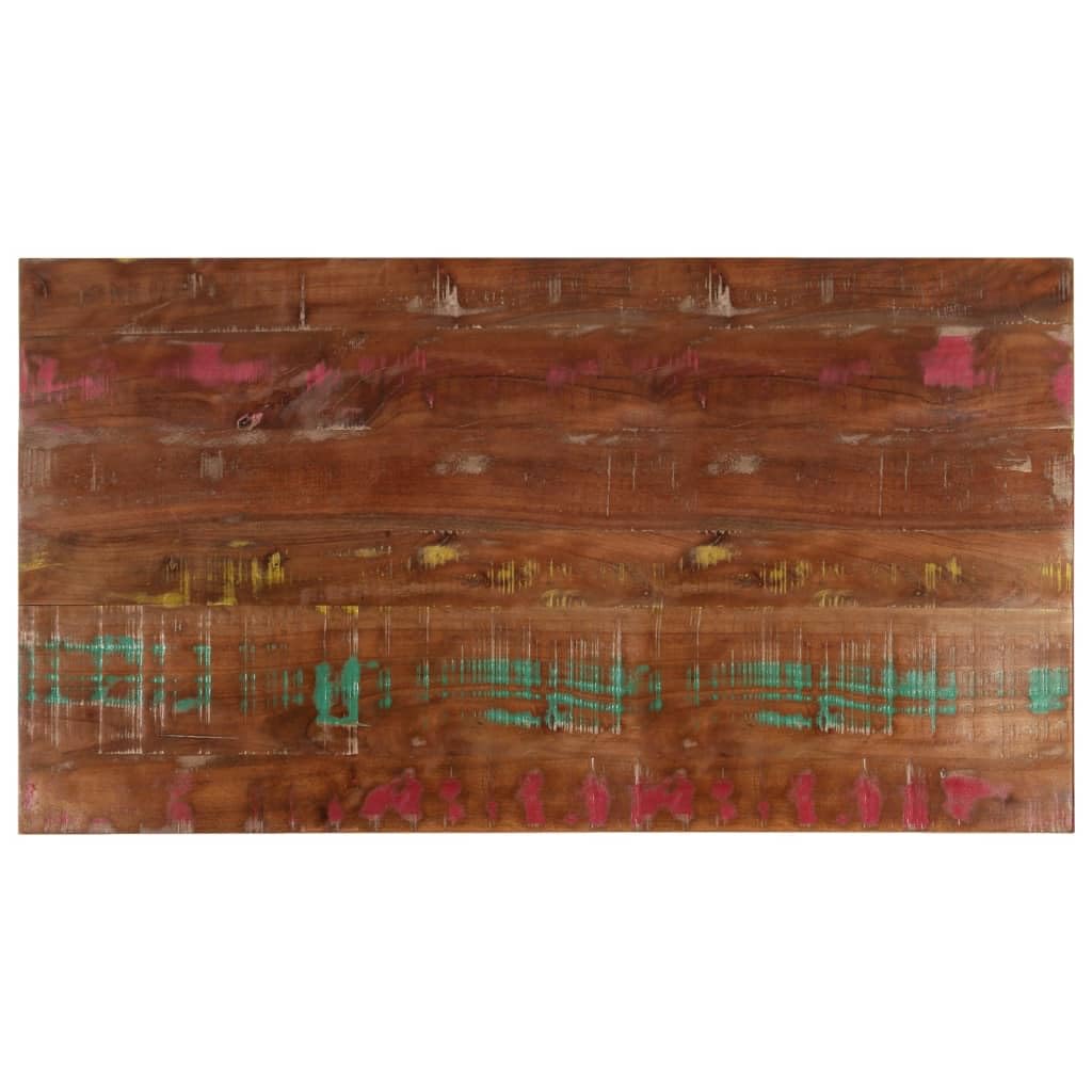 vidaXL Tischplatte, Holzplatte Rechteckig, Massivholzplatte für Tisch Esstisch Couchtisch, Ersatztischplatte, 100x60x1,5cm Altholz Massiv