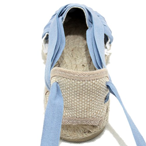 Espadrilles pour femme bleu pour éviter les pieds chauds en été