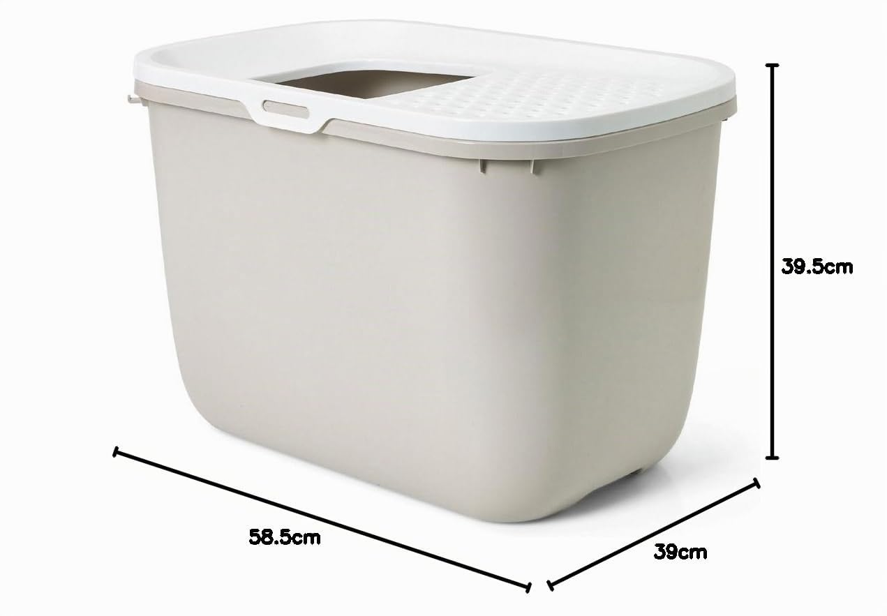 SAVIC Katzentoilette Hop In mit Einstieg von oben beige-weiss