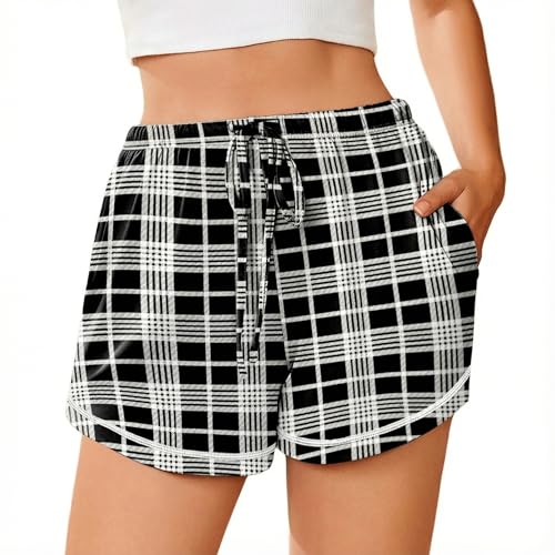 Image of Ekouaer Pajama Shorts for Women 2026 Soft Sleep Shorts Casual Lounge Shorts Comfy Pj Bottoms with Pockets