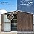 Domi Outdoor Storage Shed 10'x8', Metal Sheds Outdoor Storage with Lockable Doors & Air Vents for Patio Garden Lawn Backyard,Brown