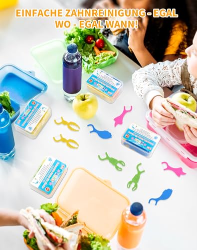 128 PCS Zahnseide Kinder Flossers Kid Zahnseide Sticks für engen Zahnzwischenräume Dental floss Kids Dental Sticks mit kindergerechtem Griff, 4 Ocean-Tierformen, bunte Farben – Bild 8