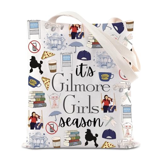 FOTAP Gilmore Aesthetic G irl TV Show Stars Hollow Luke's Coffee Inspire Tote Bag Dragonfly Inn Gift Rory Lorelai Lover Gift (Dragonfly Inn UK