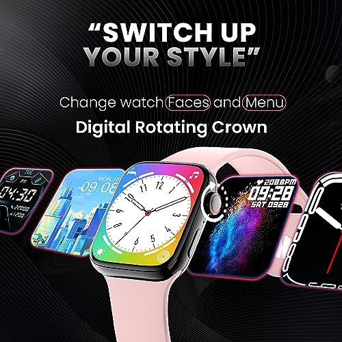 Image of Kratos SW15 Smart Watch for Men and Women with Bluetooth Calling, 1.85 inch HD Display, IP67 Water Resistant, Long Battery Life, 25+ Sport Modes,SpO2 & Health Monitoring, Smart Watch with 200+ Watch Face