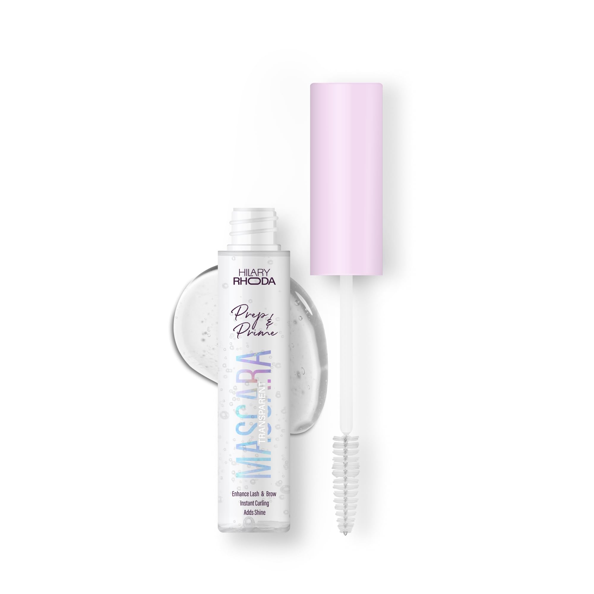 Hilary Rhoda Prep & Prime Transparent Mascara | Clear Gel Formula | Natural Look & Lash Transparent Mascara | Glossy & Shiny | Enhances Lash & Curl | Clump-Free | 10ml