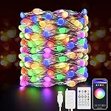 【4 Kontrollmethoden】Unser RGB LED Lichterkette ist kompatibel mit Amazon Alexa und Google Home, sie können es mit einfachen Sprachbefehlen steuern, die Ihre Hände perfekt befreien. Ebenfalls sie können die led Streifen(WLAN 2,4 GHz) von überall zu Hause oder unterwegs über die kostenlose 