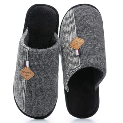 GOEWY Mens Scuff Slippers,Memory Foam Cozy Warm...