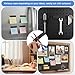 12 Pcs Flexible Magnet Strips, Rectangle Flat Magnets Strip Magnet Tape with Adhesive Backing Strong Fridge Magnets Tape for DIY Crafts Whiteboards Home Organization Art Projects Photo Garage Garden