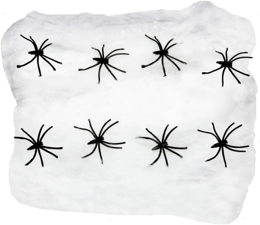 Party Magic Halloween Spider Web White With 12 Spider 300g