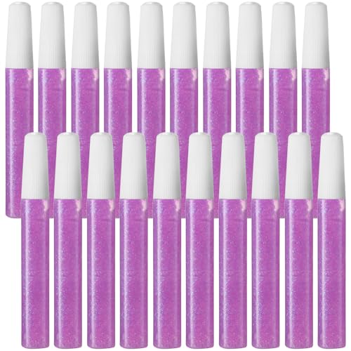 20 Pcs Purple Glitter Glue Sticks for Crafts Perfect Glitter Stick for DIY Arts School Projects, Scrapbooking, and Art Creations (Purple)