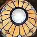 Capulina Tiffany Lamp Shade 7 Inches Wide Accessories Replacement Cream Brown Victorian Style Stained Glass Lampshade for Hanging Lamp Pendant Lights Chandelier Wall Sconces Accent Lamp