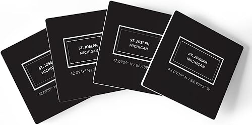 Miniatura 3 de Joyride Home Decor 4 posavasos de cerámica cuadrados de 4 pulgadas, juego de 4 unidades, parte trasera de corcho antideslizante, protege