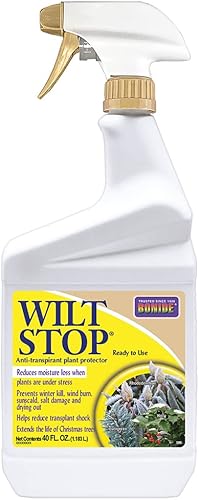 Bonide Wilt Stop, protector antitranspirante de 40 onzas, listo para usar, efectos de larga duración, prolonga la vida útil de las plantas