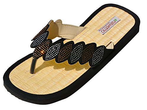 Nawemo Zimtslipper Glamour Star, Schwarz/Gold, 39/40 EU