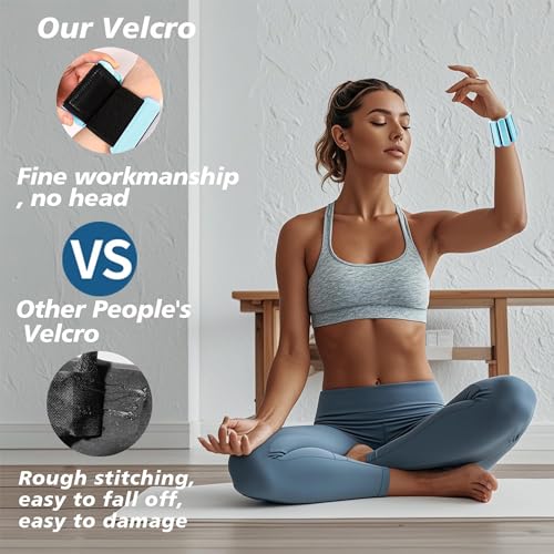 Image of Wrist Ankle Weights for Women 2 Pack(1lb Each), Ideal for Strength Training | Adjustable Silicone Wearable Arm and Leg Weights for Pilates, Gym, Yoga, Cardio. Waterproof, Anti slip, Sweat Proof