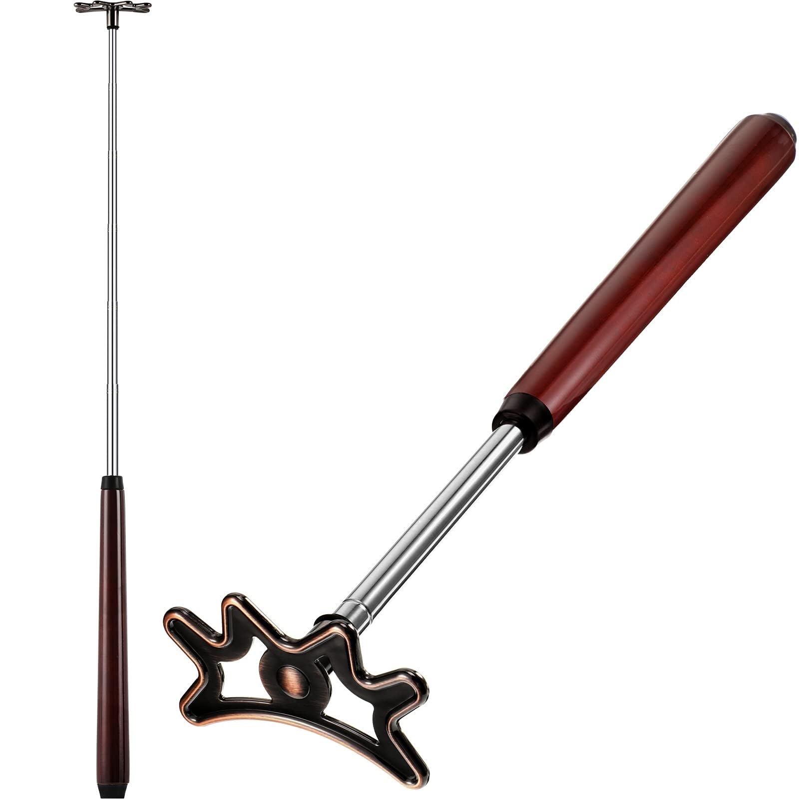 THE WHITE SHOP Retractable Pool Bridge Stick,Billiards Cue Stick Bridge with Removable Bridge Head and Wood Handle Billiards Pool Cue Accessory for Pool Cue Table(brown,black) (Color : Brown)