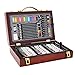 Vigorfun Deluxe Art Set in Wooden Case, Portable Art Painting Kit Includes Acrylic & Watercolor & Oil Paints, Oil Pastels, Colored Pencils, Creative Art Supplies Gift for Kids, Adults, Teens Girls Boys