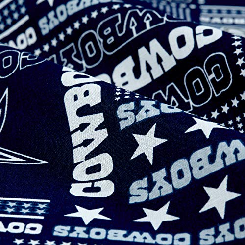 Fabric Traditions NFL Cotton Broadcloth Dallas Cowboys Patchwork Blue/White Fabric By The Yard