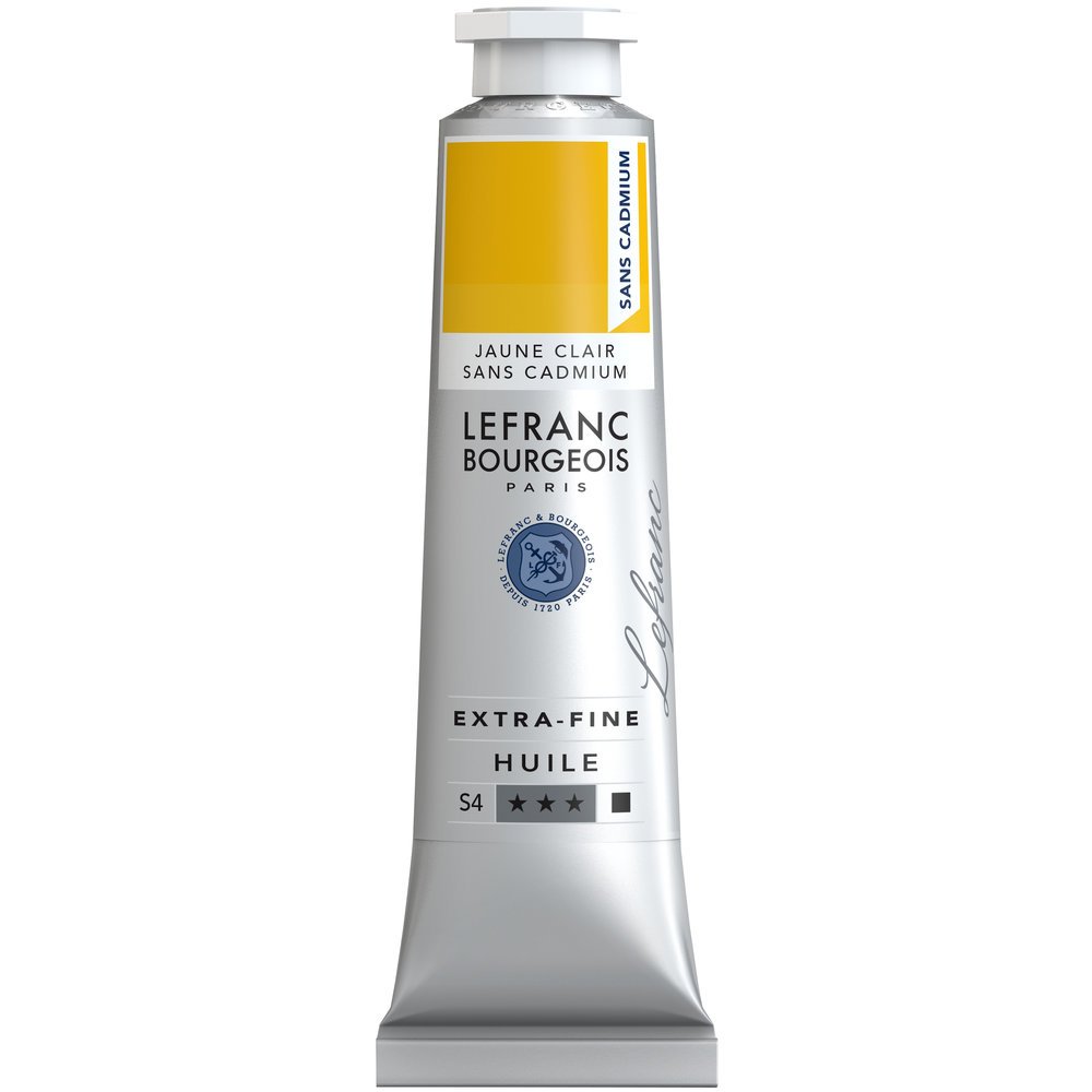 Lefranc Bourgeois Extra-Fine Oil Paint, Artists Quality, Cadmium-Free Yellow Light, 40ml Tube