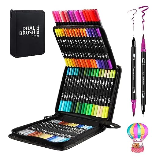 Gelanty Rotuladores Lettering, 72 Pincel Doble Punta,Adultos y Niños, Brush Pen Para Acuarelas Dibujos y Caligrafía