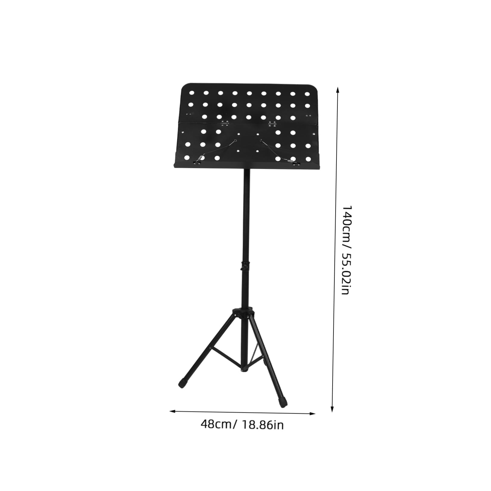 Schwarzer Tragbarer Notenständer, Zusammenklappbar und Höhenverstellbar | Gitarre und Instrumente, Kunststoff und Eisen, für Reiseauftritte und Übungsräume, Professioneller Look