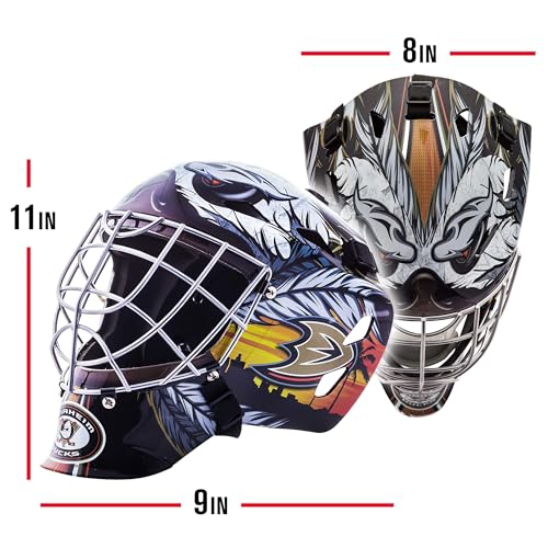 image for Franklin Sports Anaheim Ducks NHL Hockey Goalie Face Mask - Goalie Mas
