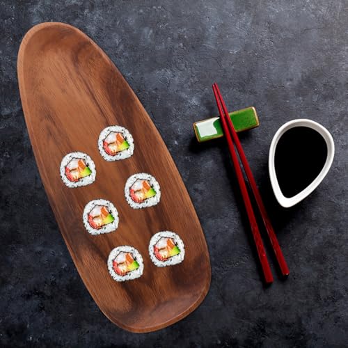 Plato rectangular de plástico para sushi Beavorty miniatura 4