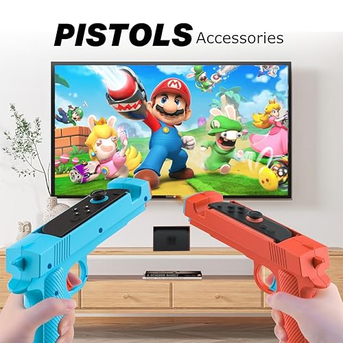 Image of NiTHO 12-in-1 Sports Accessories Bundle Kit for Switch 2, Switch & Switch OLED, Includes Golf Clubs, Tennis Rackets, Steering Wheels, Swords and Wrist & Leg Straps for Family Sports Games