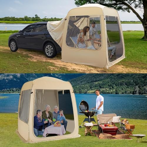 5 Person All Weather Pop Up Camping Screen Tent/SUV Tent, Outdoor Screen Room for Camping with...