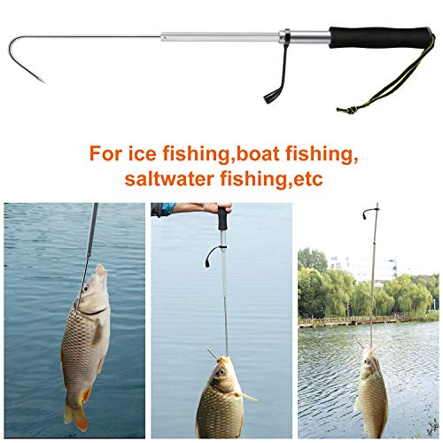 image for Vozada New Three-Section, Telescopic Fish Gaff with Stainless Sea Fish