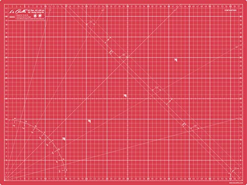 La Canilla Base de Corte Autocicatricante Patchwork A2 (60 x 45cm) Alfombra de Corte para Costura y Manualidades (Rojo)