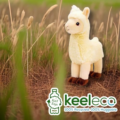 Deluxe Paws Plush Cuddly Soft Eco Toys 100% Recycled (Llama), Beige, 9.8 Inches - Image 2