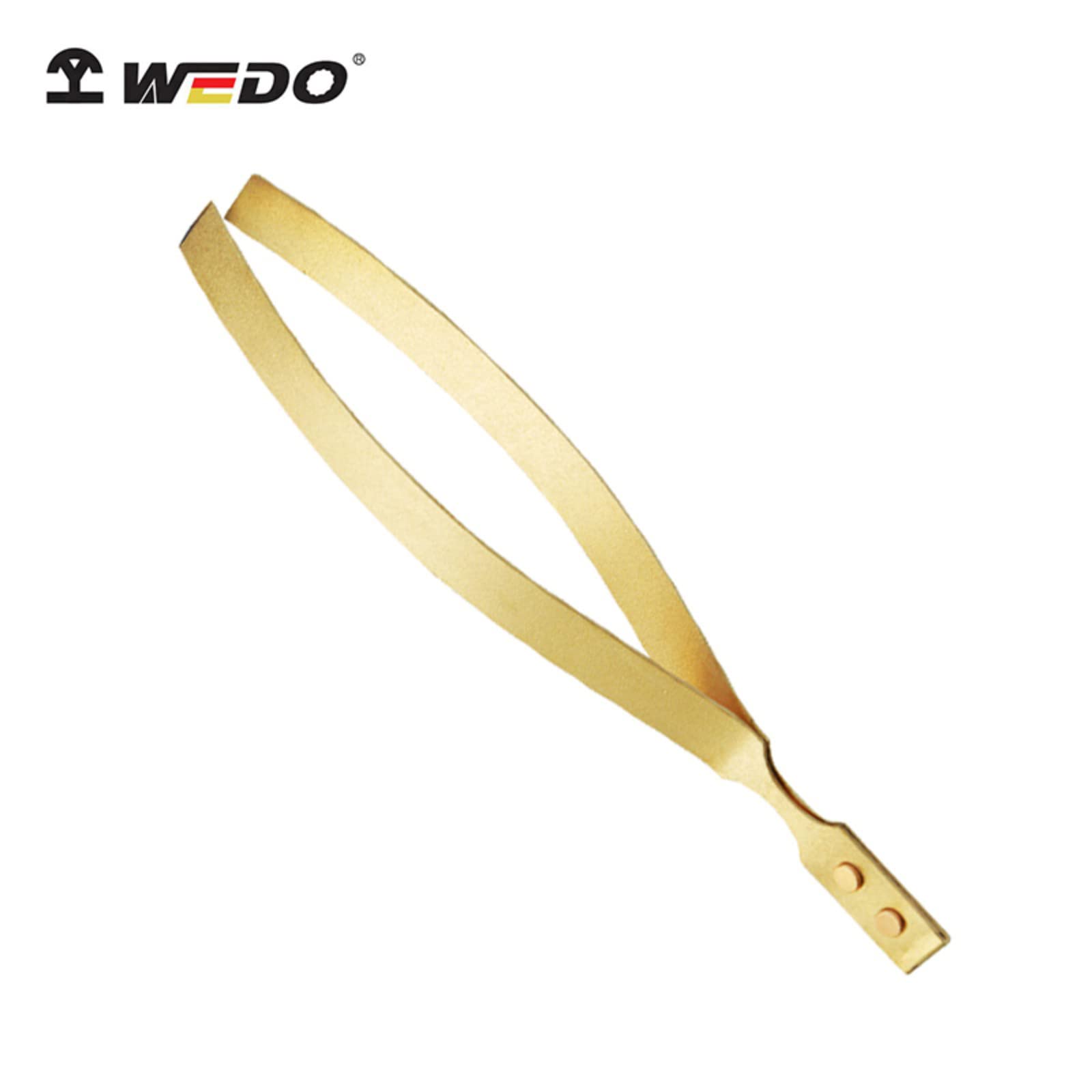 WEDO Flache Nasenpinzette, industrielle Pinzette, funkenfreie Präzisionspinzette, Aluminium-Bronze, DIN-Standard, BAM- und FM-Zertifikat