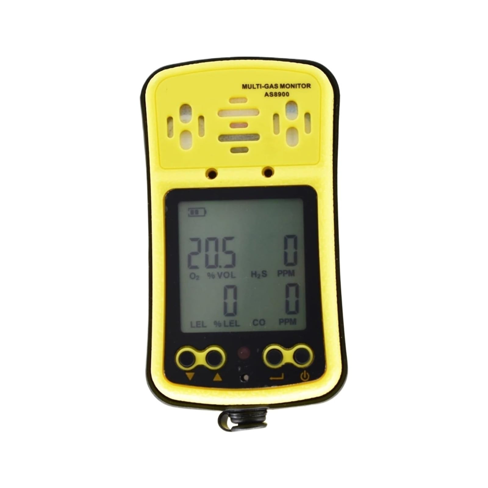 AS8900 Tragbarer Multi-Gasdetektor-Monitor mit LCD-Display 4-in-1 O2 H2S CO brennbares Gas 0~999 PPM for Arbeit, Zuhause Hohe Empfindlichkeit für das Labor