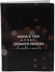 Álbum Fotográfico 15x21 para 100 Fotos LEMBRANÇAS Preto Viagens Adulto