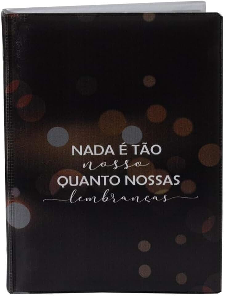 Álbum Fotográfico 15x21 para 100 Fotos LEMBRANÇAS Preto Viagens Adulto