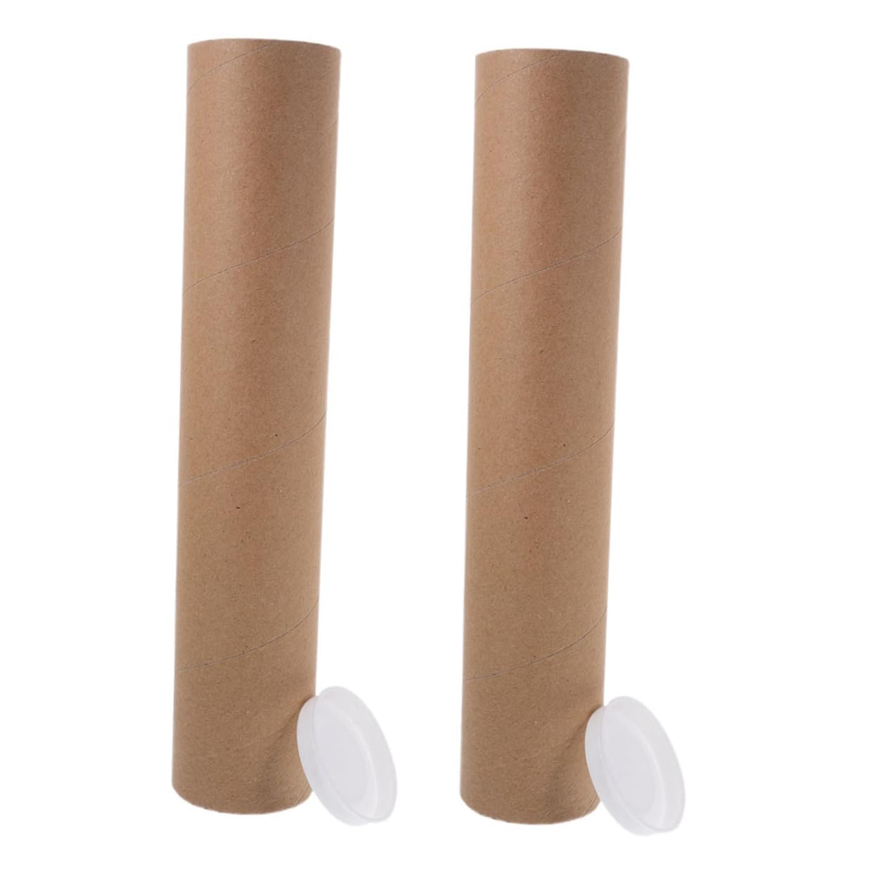 Sewroro 10pièces Tubes Kraft Pour Affiches Lot De Cylindres De Stockage Robustes Avec Couvercles Pour Expédition Et De Documents Et Œuvres Art