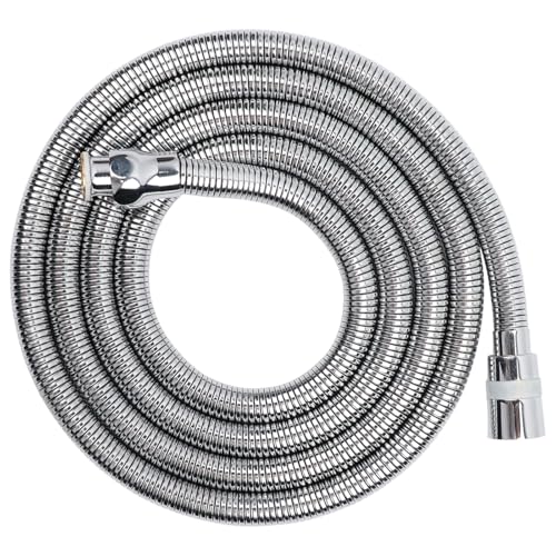 AMZSKU universal Duschschlauch 2 m, mit Edelstahl Verdrehschutz, flexibler Brauseschlauch, inkl. Dichtungsringe