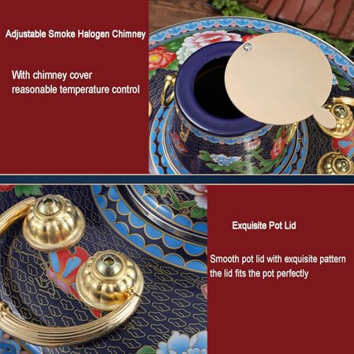 Olla caliente tradicional china de cobre 34 cm miniatura 5