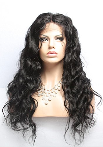 COLODO 7A Brazilian Water Wave Full Lace Human Hair Wig For Woman With Baby Hair 22 Inches