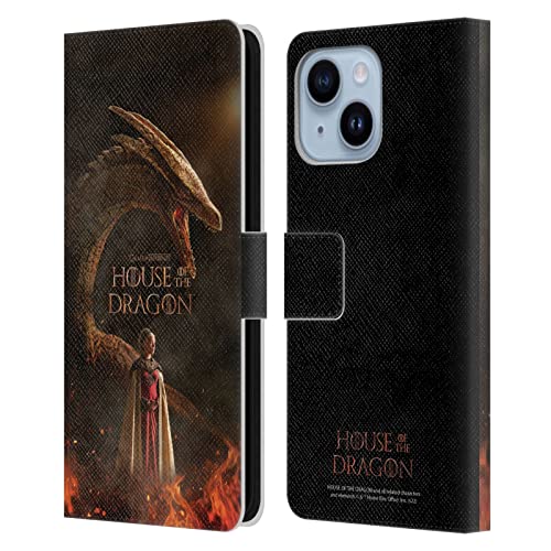 Étui portefeuille en cuir iPhone 14 Plus House of The Dragon Affiche 3